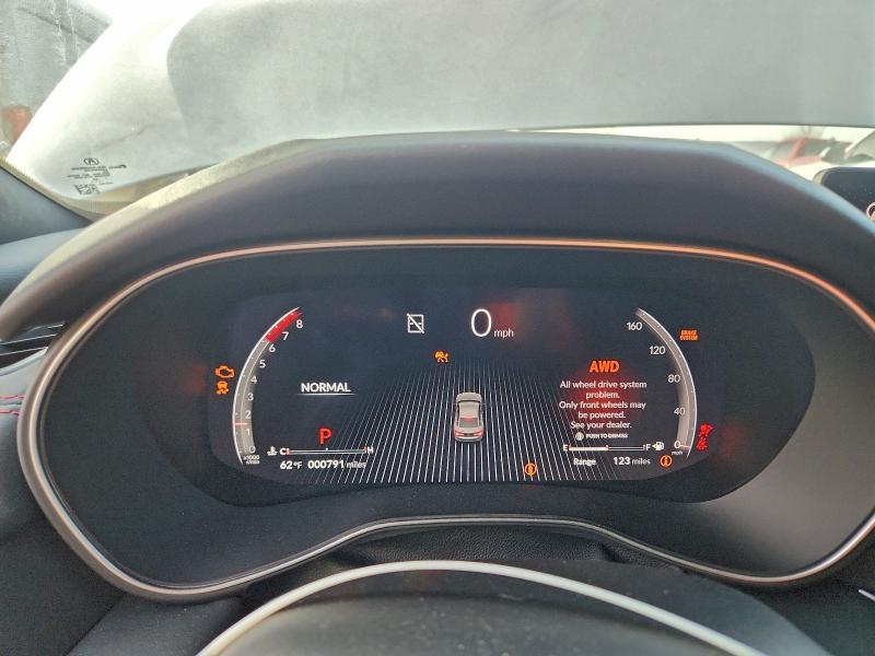 2025 Acura Tlx VIN 19UUB7F09SA001156 COPART salvage auction — FRONT END, Nm - Cert Of Title-Salvage, sold $10,400 on 2026-07-30 (photo 9)
