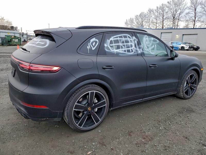 2021 Porsche Cayenne VIN WP1AF2AY4MDA36774 COPART salvage auction — Vandalized, WA - CERT OF OWNERSHIP-REBUILT, sold $35,000 on 2026-02-09 (photo 3)