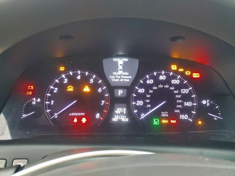 2007 Lexus Ls 460 VIN JTHGL46F675014506 COPART salvage auction — MECHANICAL, Va - Certificate Of Title, sold $925 on 2026-07-16 (photo 9)