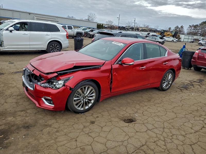 2021 Infiniti Q50 VIN JN1EV7BR2MM756216 COPART salvage auction — FRONT END, Ct - Cert Of Title-Parts Only Salva, sold $4,700 on 2026-07-07 (photo 1)