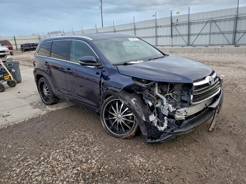 2016 Toyota Highlander VIN 5TDJKRFH8GS236919 COPART salvage auction — FRONT END, Ut - Salvage Certificate, sold $275 on 2026-07-20 (photo 4)