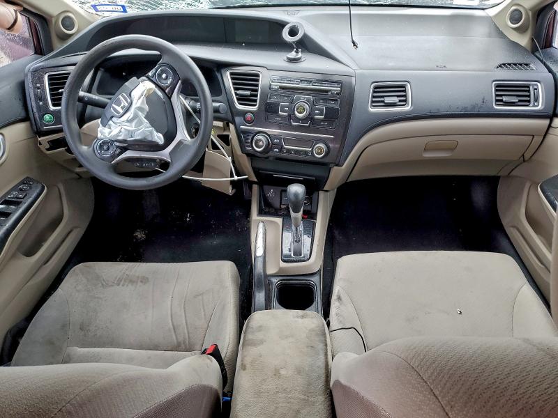 2013 Honda Civic VIN 2HGFB2F8XDH535871 COPART salvage auction — FRONT END, Tx - Certificate Of Title, sold $625 on 2026-07-09 (photo 8)