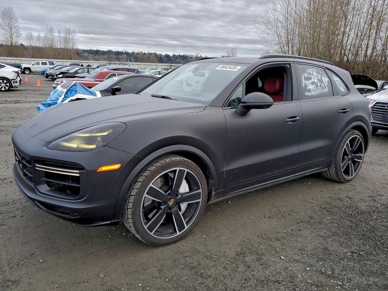 2021 Porsche Cayenne VIN WP1AF2AY4MDA36774 COPART salvage auction — Vandalized, WA - CERT OF OWNERSHIP-REBUILT, sold $35,000 on 2026-02-09 (photo 1)
