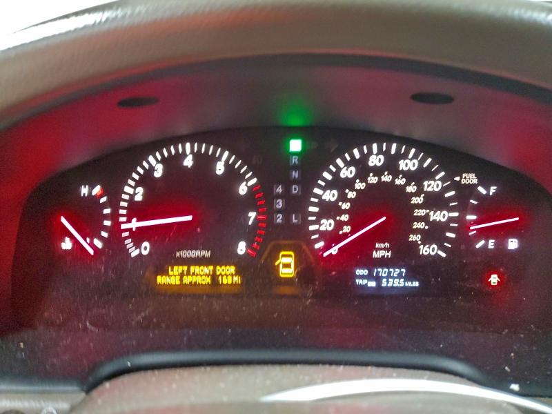 2003 Lexus Ls VIN JTHBN30F930117269 COPART salvage auction — FRONT END, Tn - Salvage Certificate, sold $1,050 on 2026-07-21 (photo 9)