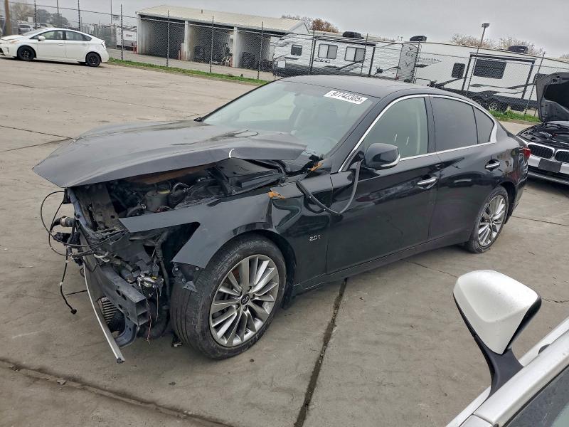 2018 Infiniti Q50 VIN JN1CV7AP0JM241170 COPART salvage auction — FRONT END, Ca - Dis/Dlr/Exp Only Clean Title, sold $2,475 on 2026-07-13 (photo 1)