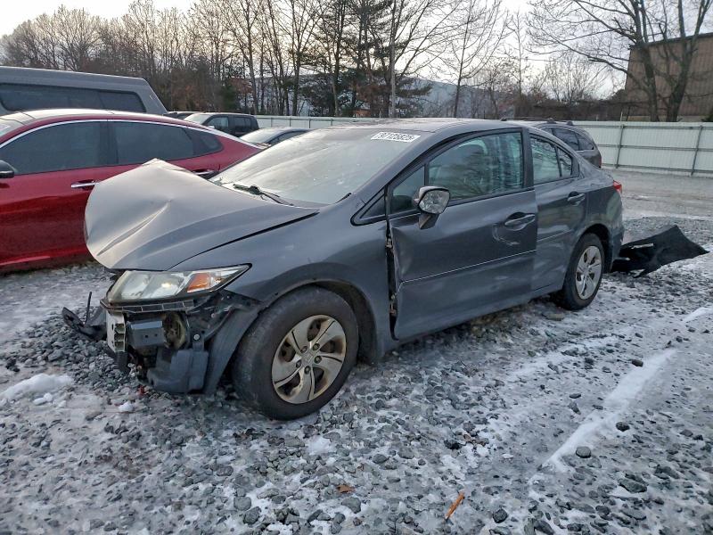 2013 Honda Civic VIN 2HGFB2F58DH569507 COPART salvage auction — FRONT END, Id - Salvage Certificate Of Title, sold $400 on 2026-07-06 (photo 1)