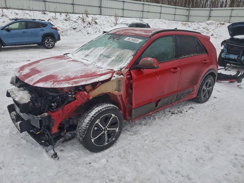 2024 Kia Niro VIN KNDCR3LE4R5174410 COPART salvage auction — FRONT END, Mi - Cert Of Title-Salvage Vehicle, sold $7,900 on 2026-07-15 (photo 1)