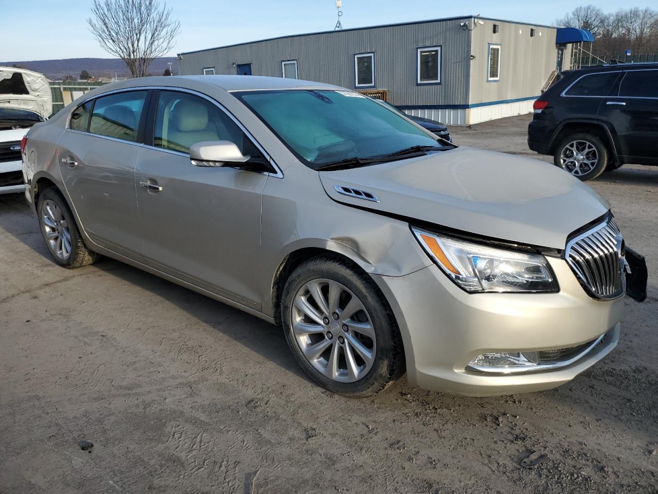 2014 Buick LaCrosse VIN 1G4GB5G37EF205210 COPART salvage auction — Front End, Salvage, sold $1,850 on 2024-02-28 (photo 4)