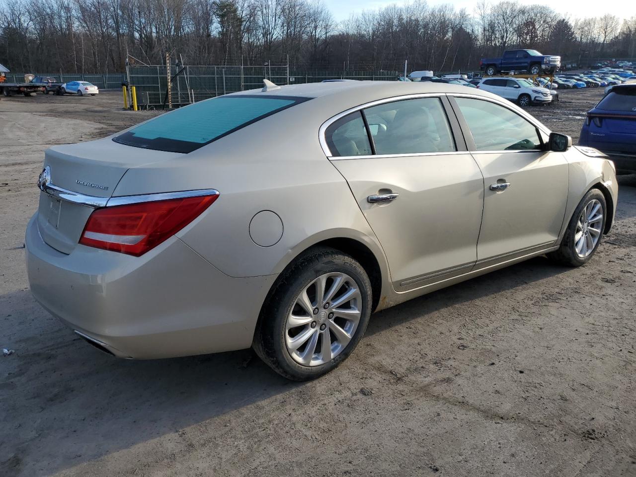 2014 Buick LaCrosse VIN 1G4GB5G37EF205210 COPART salvage auction — Front End, Salvage, sold $1,850 on 2024-02-28 (photo 3)