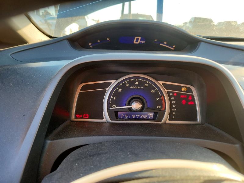 2009 Honda Civic VIN 19XFA16509E034184 COPART salvage auction — MINOR DENT/SCRATCHES, Ca - Dlr/Dis/Exp Only Salvage Title, sold $2,200 on 2026-07-21 (photo 9)