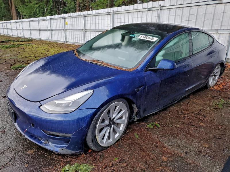 2022 Tesla Model 3 VIN 5YJ3E1EA7NF369887 COPART salvage auction — FRONT END, Ky - Red Salvage Non-Rebuildable, sold $6,319 on 2026-07-20 (photo 1)