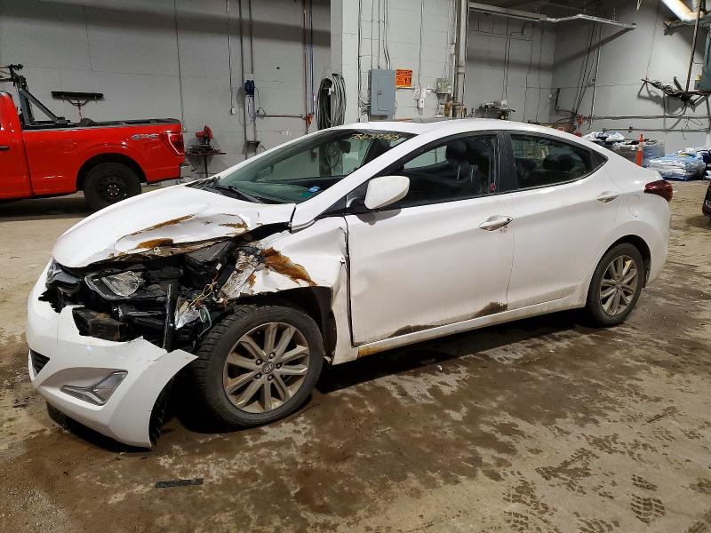 2016 Hyundai Elantra VIN KMHDH4AE3GU598532 COPART salvage auction — FRONT END, BN, sold $675 on 2026-07-09 (photo 1)