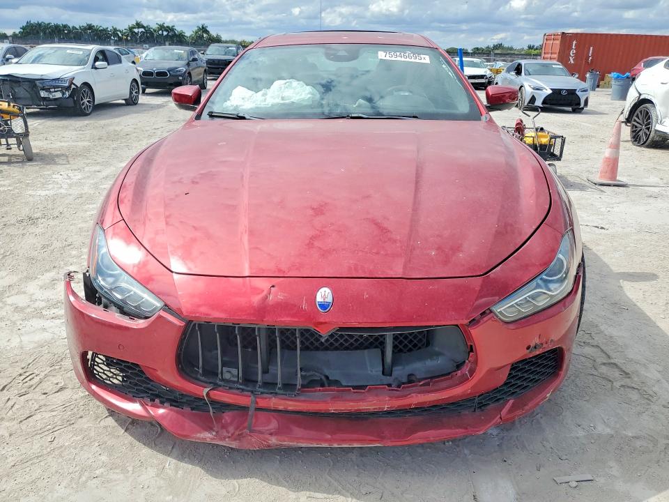 2017 Maserati Ghibli VIN ZAM57RTL0H1196406 COPART salvage auction — FRONT END, Fl - Cert Of Title Slvg Rebuildable, sold $3,650 on 2026-07-16 (photo 5)