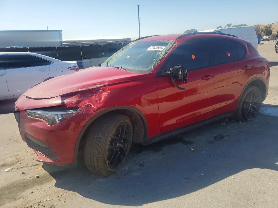 2021 Alfa romeo Stelvio VIN ZASPAJAN3M7C98236 COPART salvage auction — FRONT END, Fl - Certificate Of Destruction, sold $4,650 on 2026-07-30 (photo 1)