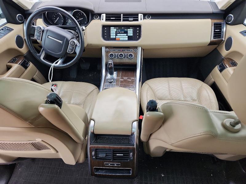 2016 Land rover Rangerover VIN SALWR2PF7GA663889 COPART salvage auction — FRONT END, Tx - Salvage Vehicle Title, sold $5,500 on 2026-07-02 (photo 8)