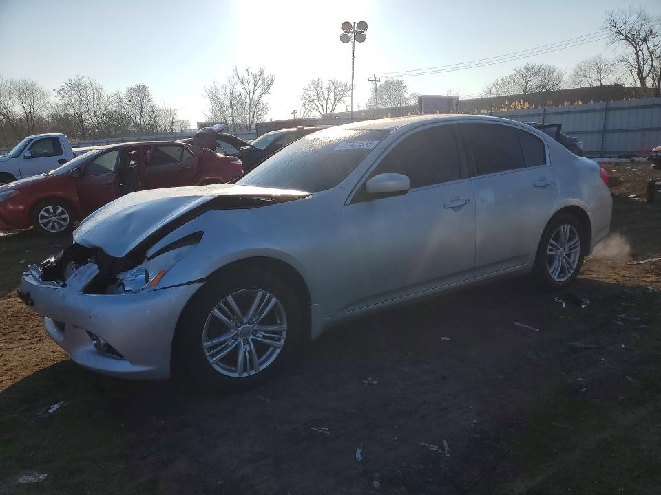 2013 Infiniti G37 VIN JN1CV6AR4DM355995 COPART salvage auction — FRONT END, Il - Salvage Certificate, sold $1,150 on 2026-07-08 (photo 1)