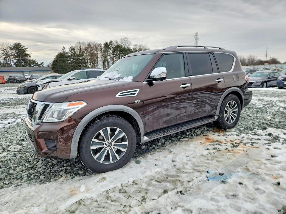 2020 Nissan Armada VIN JN8AY2NC2L9620185 COPART salvage auction — REAR END, Nc - Salvage Certificate Of Title, sold $8,200 on 2026-07-29 (photo 1)
