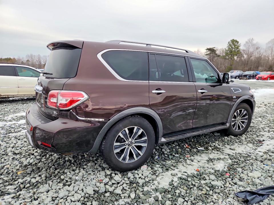 2020 Nissan Armada VIN JN8AY2NC2L9620185 COPART salvage auction — REAR END, Nc - Salvage Certificate Of Title, sold $8,200 on 2026-07-29 (photo 3)