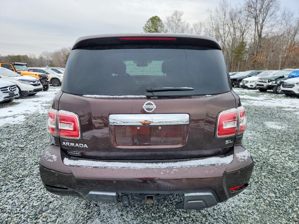 2020 Nissan Armada VIN JN8AY2NC2L9620185 COPART salvage auction — REAR END, Nc - Salvage Certificate Of Title, sold $8,200 on 2026-07-29 (photo 6)