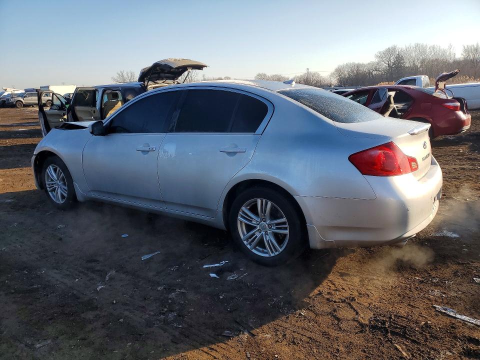 2013 Infiniti G37 VIN JN1CV6AR4DM355995 COPART salvage auction — FRONT END, Il - Salvage Certificate, sold $1,150 on 2026-07-08 (photo 2)