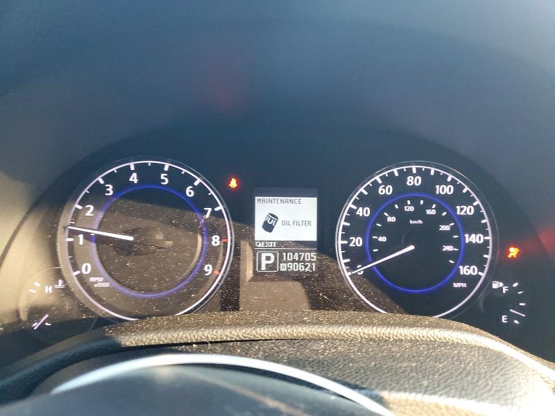 2013 Infiniti G37 VIN JN1CV6AR4DM355995 COPART salvage auction — FRONT END, Il - Salvage Certificate, sold $1,150 on 2026-07-08 (photo 9)
