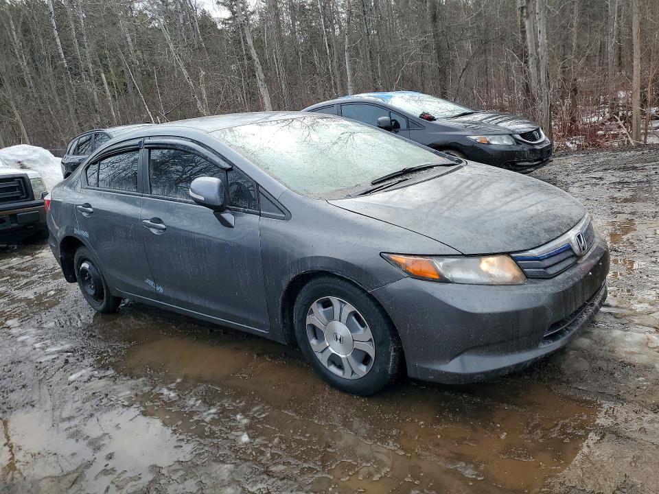 2012 Honda Civic VIN JHMFB4F27CS800256 COPART salvage auction — FRONT END, On - Permit No Brand - Unfit, sold $900 on 2026-07-09 (photo 4)
