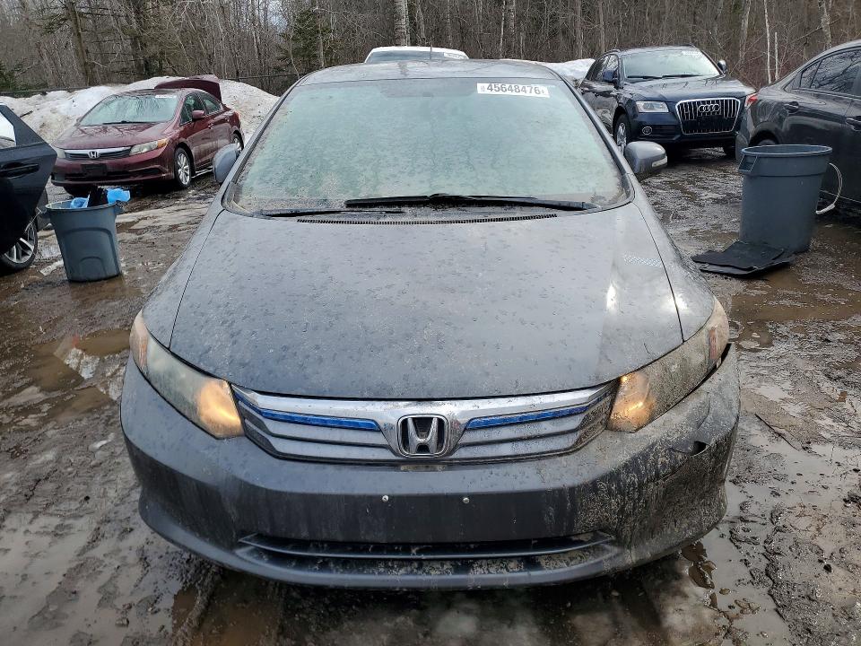 2012 Honda Civic VIN JHMFB4F27CS800256 COPART salvage auction — FRONT END, On - Permit No Brand - Unfit, sold $900 on 2026-07-09 (photo 5)