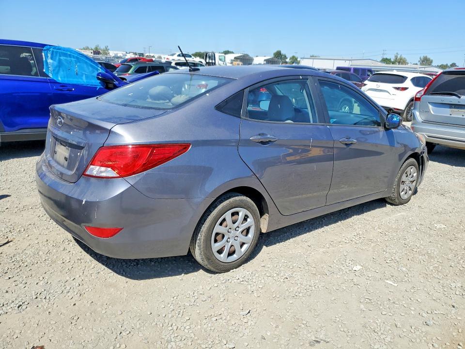 2017 Hyundai Accent VIN KMHCT4AE0HU183292 COPART salvage auction — FRONT END, Ca - Dis/Dlr/Exp Only Clean Title, sold $1,450 on 2026-07-31 (photo 3)