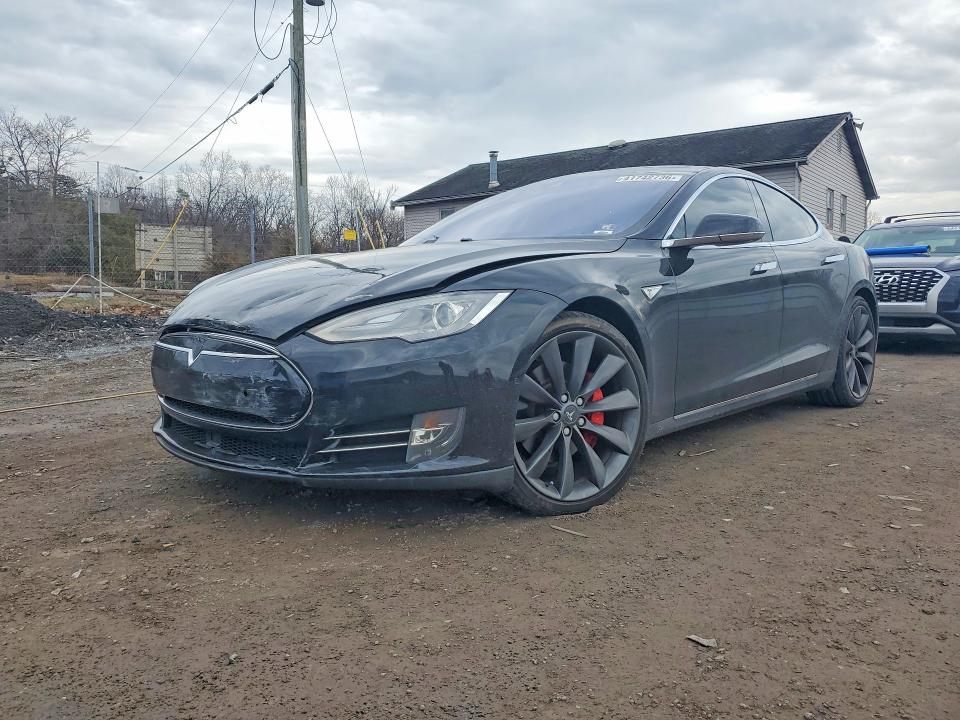 2015 Tesla Model s VIN 5YJSA1E43FF118352 COPART salvage auction — FRONT END, Pa - Certificate Of Salvage, sold $3,450 on 2026-07-09 (photo 1)