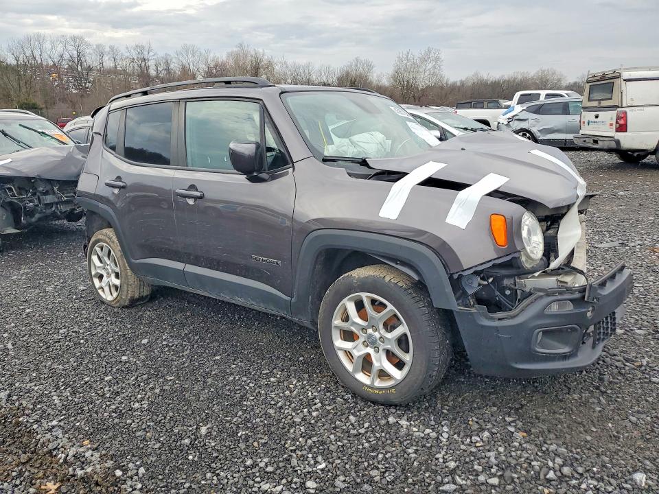2018 Jeep Renegade VIN ZACCJBBB3JPH12695 COPART salvage auction — FRONT END, Pa - Certificate Of Salvage, sold $1,000 on 2026-07-24 (photo 4)