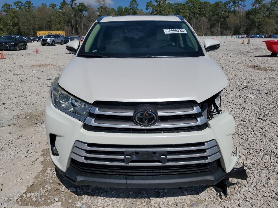 2019 Toyota Highlander VIN 5TDKZRFHXKS558065 COPART salvage auction — FRONT END, Tx - Certificate Of Title, sold $500 on 2026-07-28 (photo 5)