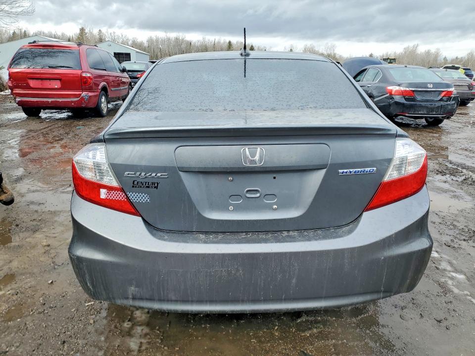 2012 Honda Civic VIN JHMFB4F27CS800256 COPART salvage auction — FRONT END, On - Permit No Brand - Unfit, sold $900 on 2026-07-09 (photo 6)