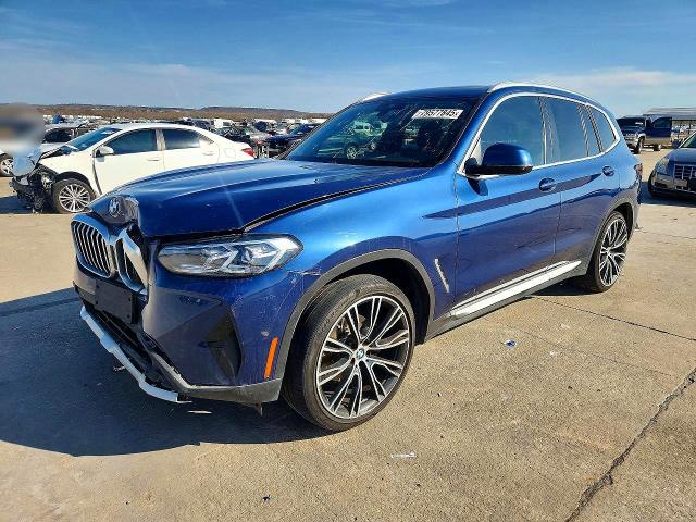 2022 BMW X3 VIN WBX57DP05NN145062 COPART salvage auction — FRONT END, Tx - Certificate Of Title, sold $13,000 on 2026-07-02 (photo 1)