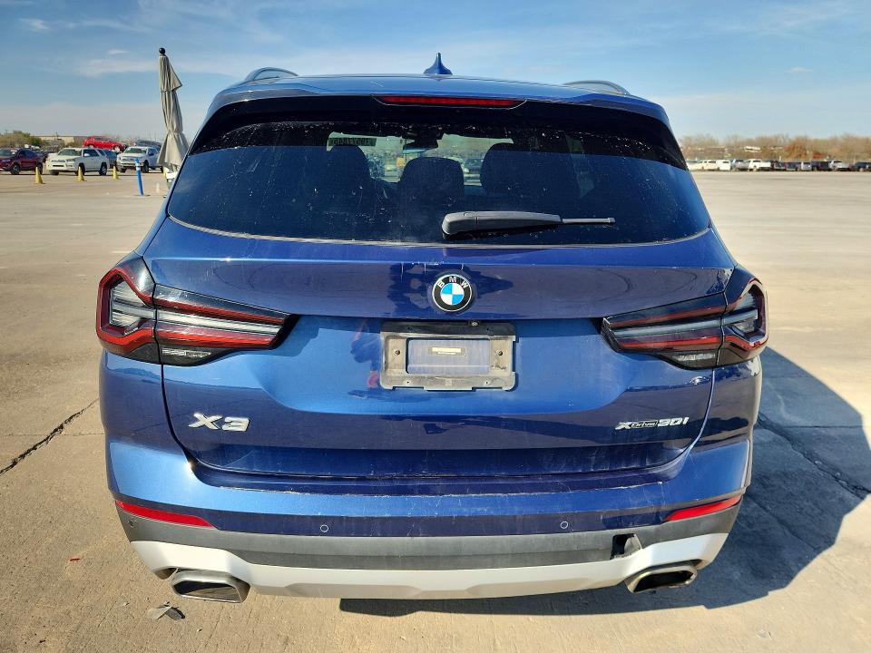 2022 BMW X3 VIN WBX57DP05NN145062 COPART salvage auction — FRONT END, Tx - Certificate Of Title, sold $13,000 on 2026-07-02 (photo 6)
