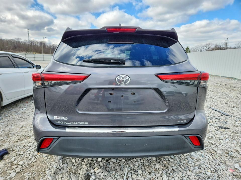 2020 Toyota Highlander VIN 5TDCZRBH4LS013233 COPART salvage auction — FRONT END, In - Certificate Of Title, sold $9,500 on 2026-07-09 (photo 6)
