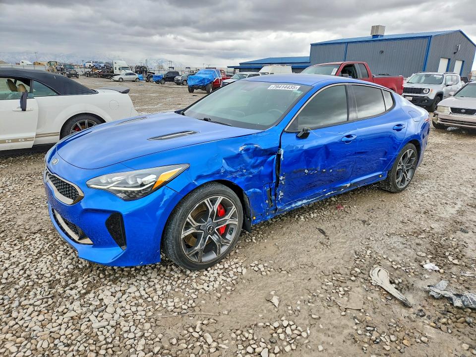 2019 Kia Stinger VIN KNAE35LC6K6045490 COPART salvage auction — SIDE, Wy - Cert Of Title-Salvage, sold $175 on 2026-07-02 (photo 1)