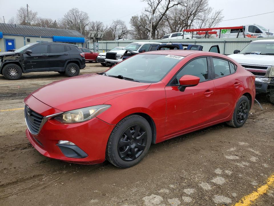 2014 Mazda 3 VIN JM1BM1U70E1203370 COPART salvage auction — SIDE, Ks - Cert Of Title-Salvage, sold $175 on 2026-07-22 (photo 1)