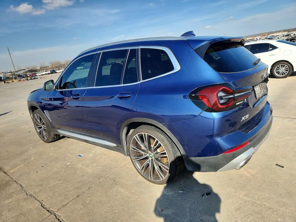 2022 BMW X3 VIN WBX57DP05NN145062 COPART salvage auction — FRONT END, Tx - Certificate Of Title, sold $13,000 on 2026-07-02 (photo 2)