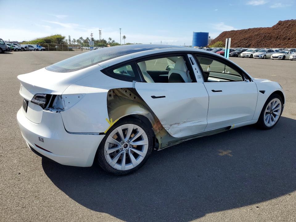 2023 Tesla Model 3 VIN 5YJ3E1EA6PF519586 COPART salvage auction — Rear End, HI - CERTIFICATE OF SALVAGE, sold $5,000 on 2026-05-22 (photo 3)