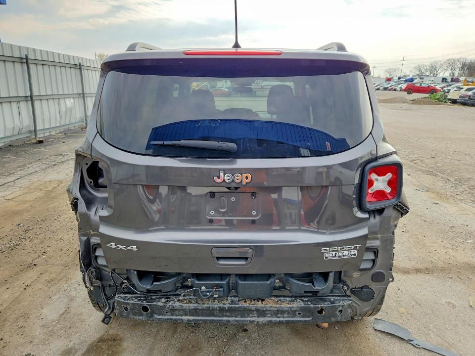 2018 Jeep Renegade VIN ZACCJBAB2JPJ16508 COPART salvage auction — REAR END, In - Cert Of Title-Salvage Title, sold $1,600 on 2026-07-06 (photo 6)