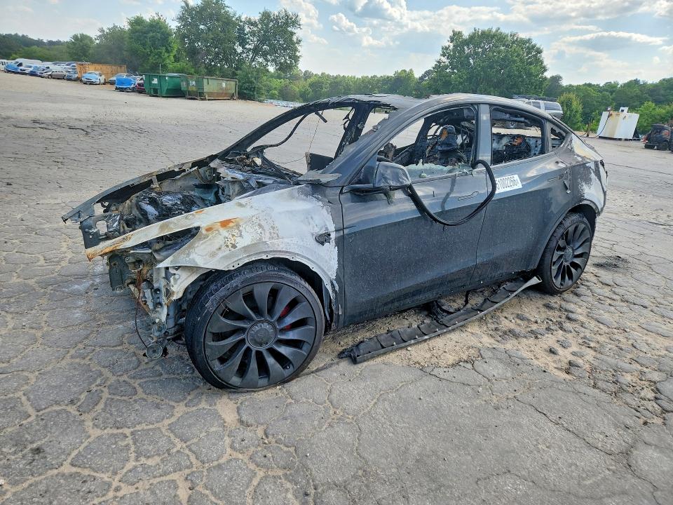 2022 Tesla Model y VIN 7SAYGDEF0NF462430 COPART salvage auction — BURN, Ga - Bill Of Sale - Parts Only, sold $3,100 on 2026-07-02 (photo 1)