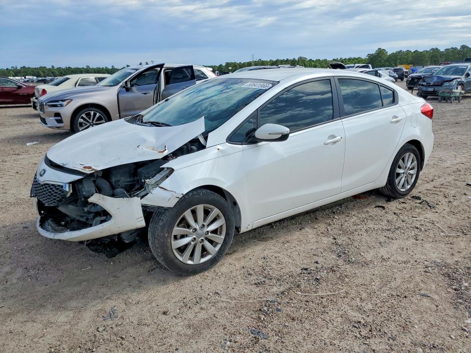 2014 Kia Forte VIN KNAFX4A65E5059861 COPART salvage auction — FRONT END, Tx - Salvage Vehicle Title (P), sold $1,500 on 2026-07-28 (photo 1)