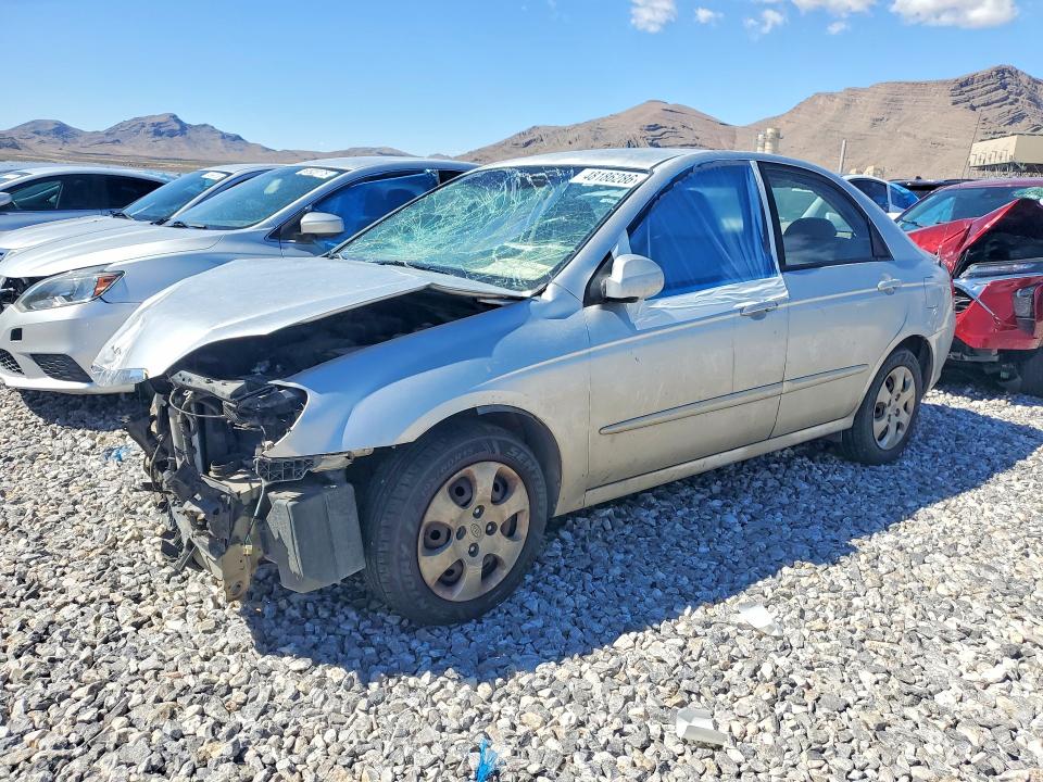 2008 Kia Spectra VIN KNAFE122185579026 COPART salvage auction — FRONT END, Nv - Salvage Title, sold $125 on 2026-07-27 (photo 1)