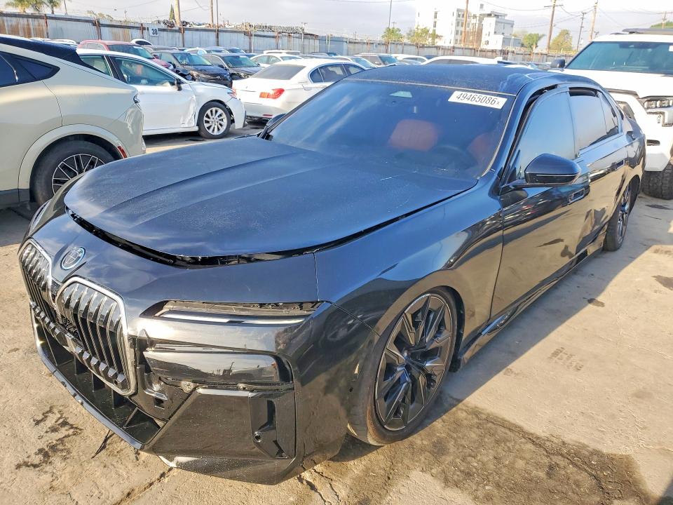 2025 BMW I7 VIN WBY43EJ08SCU94256 COPART salvage auction — Rear End, NV - DIS/DLR/EXP ONLY SALVAGE TITLE, sold $28,000 on 2026-05-11 (photo 1)