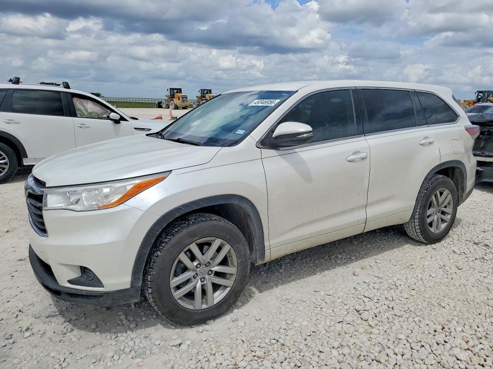 2014 Toyota Highlander VIN 5TDZARFH1ES005010 COPART salvage auction — NORMAL WEAR, Tx - Certificate Of Title, sold $7,600 on 2026-07-09 (photo 1)