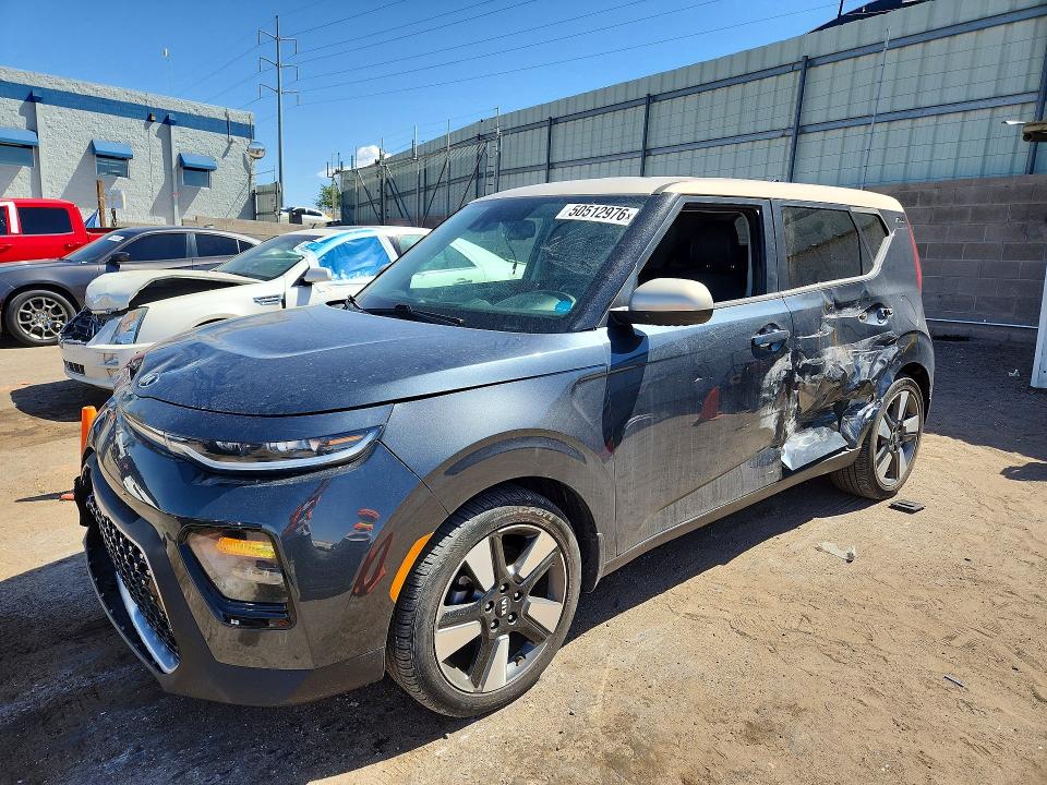 2020 Kia Soul VIN KNDJ33AU0L7091460 COPART salvage auction — SIDE, NM - CERT OF TITLE-SALVAGE, sold $3,800 on 2026-07-02 (photo 1)