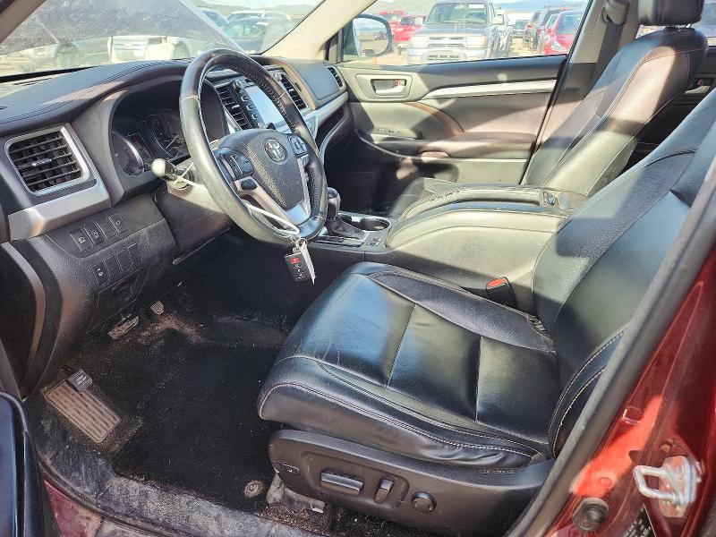 2017 Toyota Highlander VIN 5TDJZRFH0HS474874 COPART salvage auction — FRONT END, Mt - Salvage Certificate Of A Vehic, sold $5,300 on 2026-07-14 (photo 7)