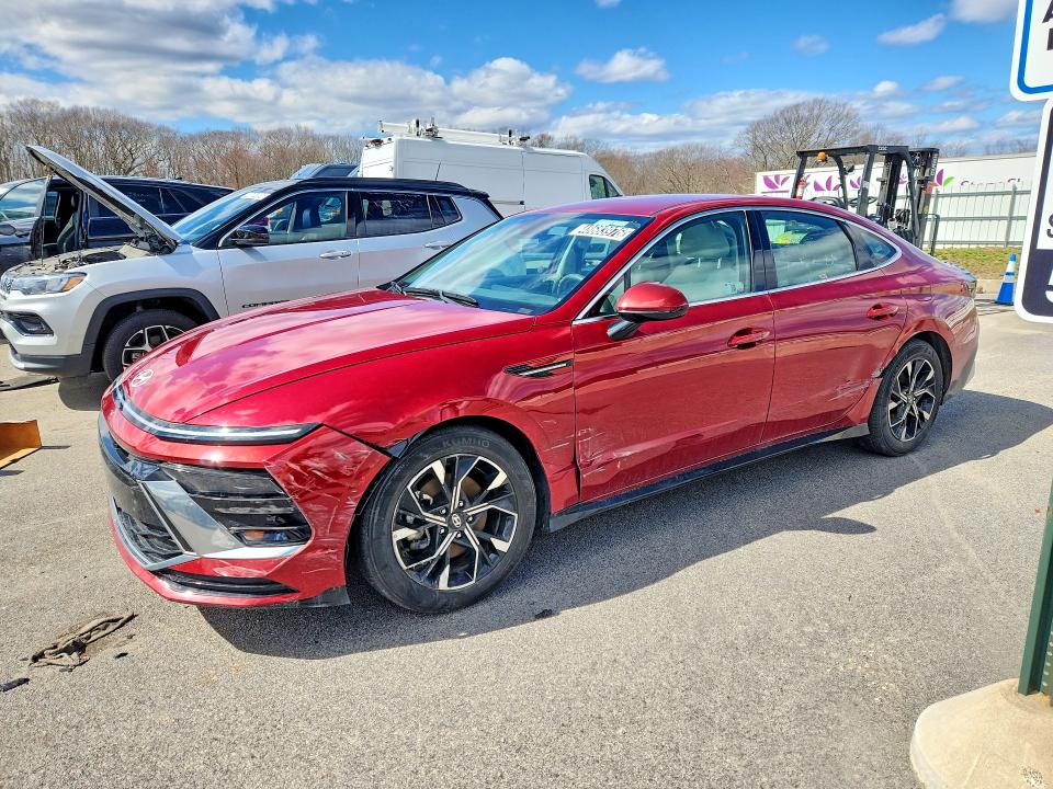2025 Hyundai Sonata VIN KMHL64JA2SA486619 COPART salvage auction — FRONT END, Va - Cert Of Title - Salvage, sold $7,300 on 2026-07-06 (photo 1)