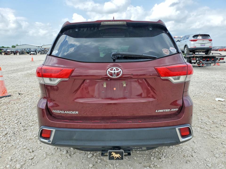 2017 Toyota Highlander VIN 5TDDZRFH6HS435932 COPART salvage auction — SIDE, TX - SALVAGE VEHICLE TITLE, sold $4,050 on 2026-07-30 (photo 6)