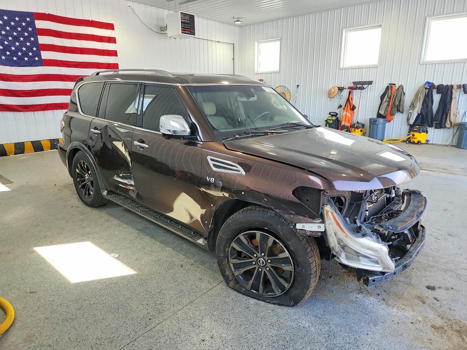 2017 Nissan Armada VIN JN8AY2NE3H9700653 COPART salvage auction — FRONT END, Oh - Public Repo Sale - Clean, sold $1,200 on 2026-07-21 (photo 4)